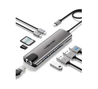 Mejora 2025 Lemorele Hub USB C Ethernet -13 en 1,4K HDMI,PD100W,3 USB 3.0,3.0 USB-C-Daten,RJ45 1000M, SD/TF, Hub USB C/Docking Station for Macbook Air/Pro, iPad, Windows, Switch