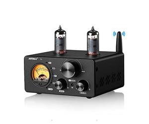 Mejora AIYIMA TUBE T9 Bluetooth 5.0 6K4 Amplificador de tubo de vacío USB DAC 100W Receptor estéreo Amp COAX/OPT HiFi Home Audio Amplificadores digitales con medidor de VU