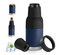 Mejora el enfriador universal con aislamiento de 3 en 1 - Enfriador de latas de acero inoxidable de doble pared con aislamiento al vacío para latas delgadas, altas, estándar y regulares de cerveza