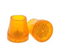 Mejora la estabilidad con 2 muletas de bastón de goma o puntas amarillas de ayuda para caminar de 2.2 pulgadas para muletas de antebrazo, material antideslizante, diseño deslizante para equilibrio -