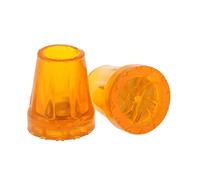 Mejora la estabilidad con 2 muletas de bastón de goma o puntas amarillas de ayuda para caminar de 2.2 pulgadas para muletas de antebrazo, material antideslizante, diseño deslizante para equilibrio -