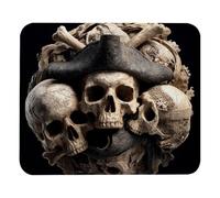 Mejora la precisión y la Velocidad Alfombrilla de Ratón Hueso de cráneos Piratas Cuadrados Alfombrilla Gaming Mousepad 25x30cm para Jugadore,Juegos,Oficina