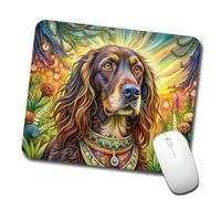 Mejora La Precisión Y La Velocidad Alfombrilla Gaming Arte Bohemio del Perro Kin Spaniel 25X30Cm, Alfombrilla De Ratón Professional Mouse Mat para Laptop Juegos Pc