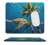 Mejora La Precisión Y La Velocidad Alfombrilla Gaming Palmeras Y Turtles Marinas Buceando Bajo El Agua Impreso 25X30Cm, Alfombrilla De Ratón Ergonómico Mouse Mat para Gamers Jugadore Oficina