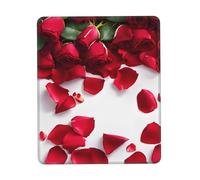 Mejora La Precisión Y La Velocidad Alfombrilla Gaming Pétalos De Rosas Rojas 25X30Cm, Alfombrilla De Ratón Bordes Cosidos Gaming Mouse Pad para Trabajo Juegos Oficina
