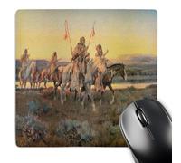 Mejora La Precisión Y La Velocidad Alfombrilla Ratón Piegans De Charles M Russell Oeste Americano 25X30Cm, Alfombrilla De Ratón Professional Mousepad para Oficina Laptop Jugadore