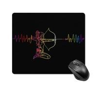 Mejora La Precisión Y La Velocidad Alfombrilla Ratón Tiro con Arco Arquero Mujer Latido del Corazón 25X30Cm, Alfombrilla De Ratón Professional Mousepad para Jugadore Gamers Oficina