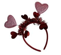 Mejora tu aspecto de San Valentín con esta diadema con temática de corazón con purpurina, accesorios para el cabello para mujeres y niñas