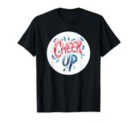 Mejora tu espíritu con el Divertido Atuendo con Logotipo de Cheer Up Camiseta