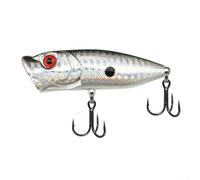 Mejora tu experiencia de pesca Topwater Popper señuelo con forma de natación realista (A2# negro punto negro)