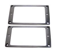Mejora tu guitarra eléctrica con anillos metálicos de fondo plano. Perfecto para reemplazo de guitarra Gibson. Paquete de 2 anillos de montaje de pastilla Humbucking negros, para pastillas cortas.