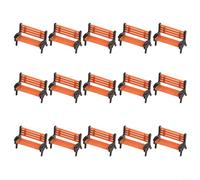 Mejora tu modelo de ferrocarril con 15 sillas de banco de escala HO, perfectas para decoración de estaciones y escenas de calle