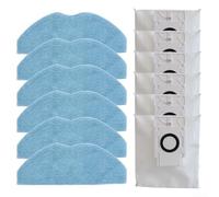 Mejora tu rutina de limpieza con paños de fregona y bolsas de polvo compatibles con 360 S8 Plus (blanco)