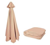 Mejora tu sombrilla de patio con toldo de repuesto de 11.5 pies, impermeable, protección UV, se adapta a 8 varillas para exteriores (champán, 3.50 m)