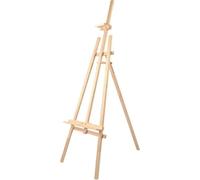 Solagua Caballete de Madera para Pintar de Pino Natural, Altura 145 cm, Soporte de Lienzos, Cuadros y Fotografías, Regulable y Plegable, Manualidades Niños y Adultos