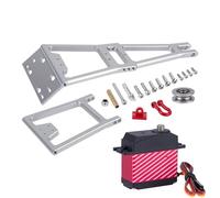 Mejoras Coches RC Para Axial Para SCX10 D90 Para TRX4 Para Capra 1/10 RC Cabrestante Servicio Camión Rescate Grúa Brazo Bricolaje Sobre Orugas Para LCG Chasis(B Tow Truck Servo)
