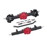 Mejoras Coches RC Para MN128 G500 Para MN86 MN86K MN86KS MN86S 1/12 Eje Recto Diferencial Delantero Trasero Completo Con Engranaje Diferencial Actualización Coche RC Crawler(Black,Set)