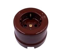 Mejoras del hogar Interruptor de perilla de cerámica(3-Hole Base Brown)