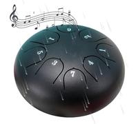 Mejore el ambiente de su jardín con nuestro tambor de lluvia de 6 pulgadas: un instrumento musical de alta calidad(Black)