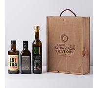 Mejores Aceites de Oliva Virgen Extra del Mundo (Olive Japan 2021) - Pack de 3 botellas de 500 ml (Caja de madera)
