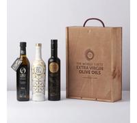 Mejores Aceites de Oliva Virgen Extra (Jaén Selección 2021) - Pack de 3 botellas de 500 ml (Caja de madera)