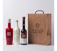 Mejores Aceites de Oliva Virgen Extra (TOP10 de los Premios Internacionales a la Calidad del Aceite de Oliva Virgen Extra EVOOLEUM Awards 2021) - Pack de 3 botellas de 500 ml (Caja de madera)