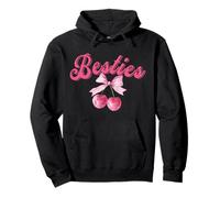 Mejores Amigas BFF Cereza Linda y Lazo Coquette Sudadera con Capucha