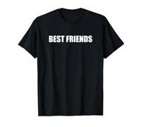 Mejores Amigos Camiseta, Hombre, Negro, XL