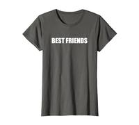 Mejores Amigos Camiseta, Mujer, Asfalto, XL
