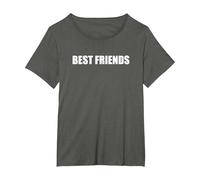Mejores Amigos Camiseta, Mujer Tallas Grandes, Asfalto, 2XL Grande