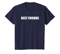 Mejores Amigos Camiseta, Niños, Azul Marino, 10 años