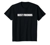 Mejores Amigos Camiseta, Niños, Negro, 10 años