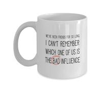 Mejores Amigos ¿Cuál Es La Mala Influencia? Taza Divertido Tazas De Desayuno Elegante Taza De Café Para Escuela Oficina Hogar 330Ml