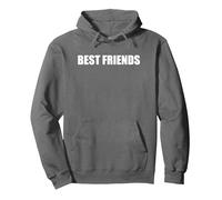 Mejores Amigos Sudadera con Capucha, Unisex para Adultos, Asfalto, XL