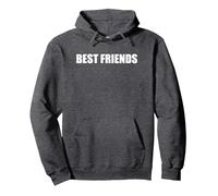 Mejores Amigos Sudadera con Capucha, Unisex para Adultos, Jaspeado Oscuro, L
