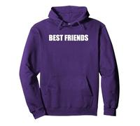 Mejores Amigos Sudadera con Capucha, Unisex para Adultos, Morado, M