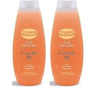 Mekako - Gel de ducha de zanahoria exfoliante - 500 ml (Paquete de 2)