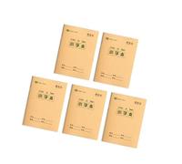 Mekalero 5 cuadernos cuadriculados/rayados, cuadernos de ejercicios de escritura a mano, 16 hojas cada uno para aprender matemáticas chinas e idiomas, cuaderno cuadriculado