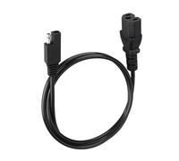 Mekalero Cable adaptador de corriente SAE con conector hembra de 3 pines, 100 cm, 20 AWG, 5 A, cable aislado negro para configuraciones de conversión de carga