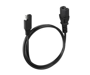 Mekalero Cable adaptador de corriente SAE con conector hembra de 3 pines, 100 cm, 20 AWG, 5 A, cable aislado negro para configuraciones de conversión de carga