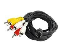 Mekalero Cable adaptador flexible DIN de 9 pines a 6 RCA, cable de sonido requerido por negación de electrónica antigua