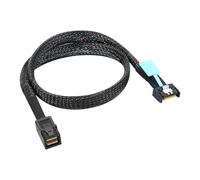 Mekalero Cable de datos PCIe SFF-8654 4I 38P macho a SFF-8654 4I 38P macho con transmisión de doble blindaje para accesorios de servidor, línea de datos de host industrial