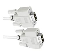 Mekalero Cable de datos RS232 de 9 pines, cable de rosca DB9 con construcción blindada y pines chapados en oro para configuración de equipos