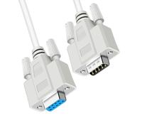 Mekalero Cable de datos RS232 de 9 pines, cable de rosca DB9 con construcción blindada y pines chapados en oro para configuración de equipos