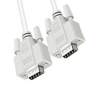 Mekalero Cable de datos RS232 de 9 pines, cable de rosca DB9 con construcción blindada y pines chapados en oro para configuración de equipos