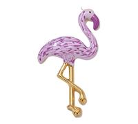 Mekalero Colgante de gota con forma de flamenco, de acero inoxidable, accesorios para mujeres y niñas, colgante de resina con forma de flamenco, One Size, como se describe, como se describe