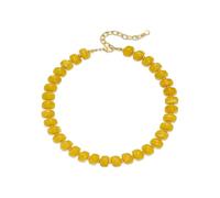 Mekalero Collar de cuentas de resina con patrón geométrico moderno, cadena de clavícula ajustable, joyería para mujeres y niñas, collar de cuentas geométricas, One Size, como se describe, como se