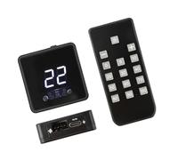 Mekalero Controlador de velocidad del ventilador de 4 pines con pantalla digital, control remoto de 5 V, 12 V, 24 V, controlador ajustable de bajo ruido para enfriar el control remoto del ventilador