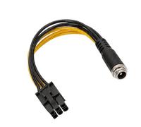 Mekalero DC5525 - Cable adaptador de alimentación PCIe de 6 pines y 6 pines para GPU mejorada y computadora construye cable GPU de PVC de longitud opcional