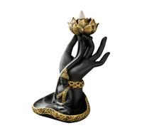 Mekalero Escultura de niebla que cae con figura meditativa y detalles de aguja, mejora el espacio reflexivo para yoga, relajación, esencial